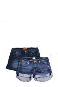 Joes Hudson Womens Solid Dark Wash Denim Shorts Blue Size 28/29 Lot 2