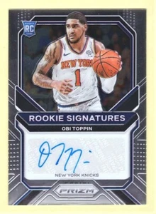 Obi Toppin New York Knicks 2020-21 Prizm RC Auto Rookie Card - Picture 1 of 2