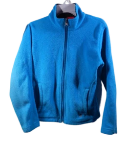 Spyder Girls Jacket Snowboarding Blue Fleece Full Zip Mock Neck Youth Size 8 - Picture 1 of 12