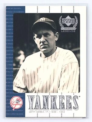 2000 Upper Deck Yankees Legends #49 Lefty Gomez - Image 1 of 2