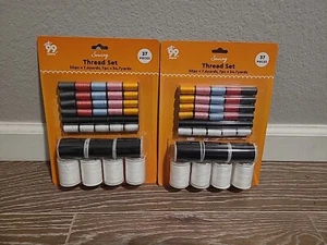 37 Spools Sewing Thread Assorted Colors Sewing Spools Set Cotton Sewing 2 pcs - Picture 1 of 2