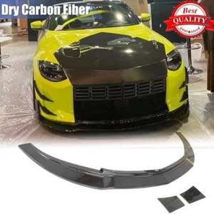 Für Nissan 400Z Z34 2023UP Trocken Kohlefaser Front Stoßstange Lippe Spoiler Splitter - Bild 1 von 12