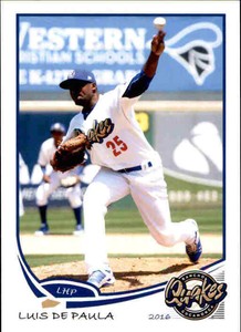 2016 Rancho Cucamonga Quakes Grandstand #8 Luis De Paula Dominican Republic Card