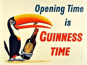 1938 Guinness Stout Beer Vintage Style Advertising Poster - 20x28