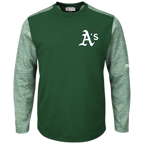 NEW Majestic Oakland A's Authentic Collection On-Field Pullover Sweater 2XL XXL Cover