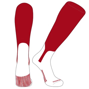 PEAR SOX OTC Baseball Softball Stirrup Socks (S, 7in) Red, White - Picture 1 of 3