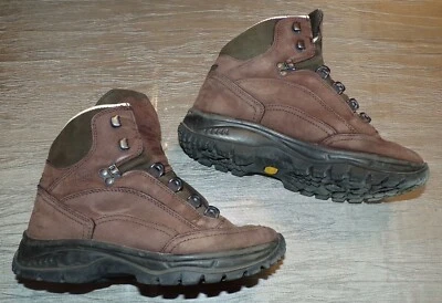 Chaussure boat rando vibram montagne 100% cuir marron Hanway pointure: 37,5 (A6) - Photo 1/4