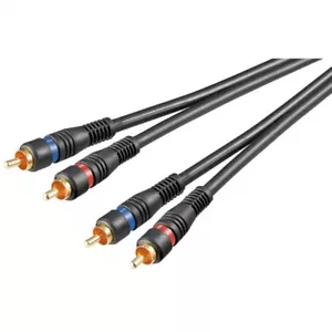 Cavo Audio RCA professionale placcato in oro schermato 2,0 mt stereo auto radio - Foto 1 di 1