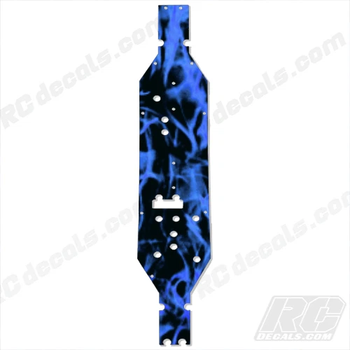 1/10 EXO Terra Buggy Axial Main Chassis Plate Protector Flames Blue AX30798  - Image 1 of 1