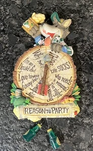 Enesco Moose Creek Crossing “Fishing Fibs” 2001 Wall Plaque #101177 - Picture 1 of 5