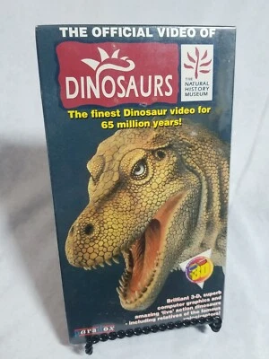 THE OFFICIAL VIDEO OF DINOSAURS HISTORY MUSEUM Kids VHS RARE 3D Live Action  NEW - Image 1 of 2