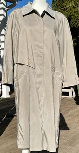 VTG Forecaster of Boston Trench/Rain Coat Womens 9/10 Petite USA Made Iridescent - Picture 1 of 18