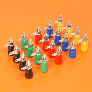 Quality 20pcs 4mm Banana Plug Jack Binding Post Female Socket Connector Adapter - Picture 1 of 6