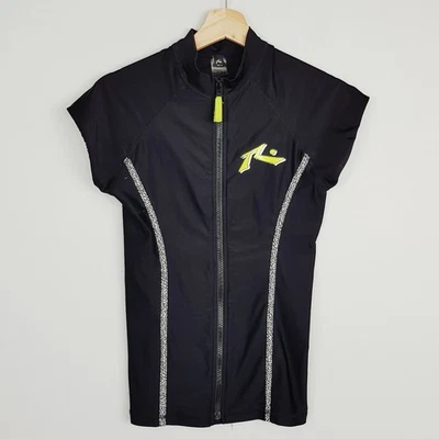 Top Rashie RUSTY para mujer talla 8 negro manga corta cremallera Foto 1 de 4