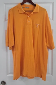 Cutter and Buck Mens Polo Shirt Tennessee Volunteers Vols 2XL Orange Embroidered - Picture 1 of 4