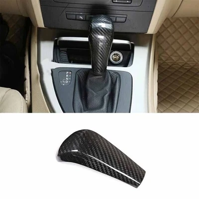 Fibra de carbono seca para BMW Serie 1 E81 07-11 consola central palanca de cambios moldura Foto 1 de 4