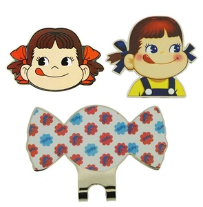 Hokushin Trading HTC Golf Clip Markers, Pink/Light Blue, Fujiya Peko-chan Milky - Picture 1 of 5