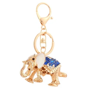 Unique Enamel Elephant Keychain Fashion 3D Elephant Pendant Bag Hanging - Picture 1 of 15