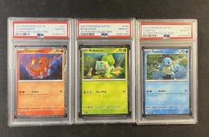 PSA 10 Bulbasaur Squirtle Charmander 151 Poster Collection Promo Set S&V POKEMON - Picture 1 of 2