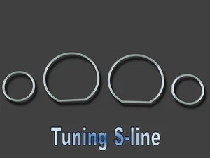 CORNICE ANELLI CRUSCOTTO NERI CROMATI MERCEDES CLASSE C - Picture 1 of 1