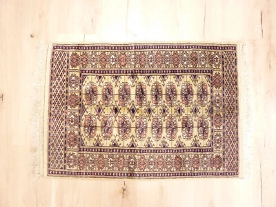 Alter Orientteppich/Brücke Seide Handgeknüpft ca. 65 x 105 cm - Extrem Selten ! - Bild 1 von 4