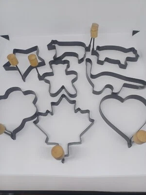 8 шт. Классический Фермерский Лист Звезда Динозавр Сердце Печенье Резак Набор Деревянная ручка - Изображение 1 из 4