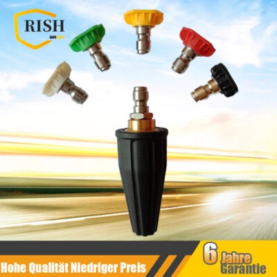 MARKENLOS Rotordüse Dreckfräse Schmutzkiller+5 x Spritzdüse für 3600PSI Hochdruckreiniger