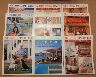 Lot of 9 ARCHITECTURAL DIGEST Magazine Issues January through September 2004 - Image 1 of 4