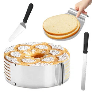 Set per torte 4 pezzi accessori da forno torta fondo sollevatore per torta aiuto per tagliare coltello per torta - Foto 1 di 10