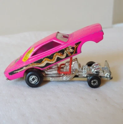 Dodge Dragster 1971 Matchbox rosa raro bronceado base superrápido de colección 1971 Lesney Foto 1 de 4