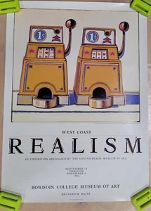 Vintage Realismus Ausstellungsplakat, Bowdoin College Museum of Art, 1984 - Bild 1 von 3