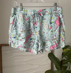 Damenshorts VINEYARD VINES Leinenmischung maritim Karte Schiff Größe XXS 2XS - Bild 1 von 3