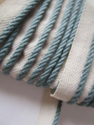 Borde cuerda azul con labio 1/4" unidades 3yd Foto 1 de 4