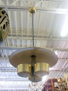 MCM LIGHTOLIER Ceiling LIGHT FIXTURE SPUTNIK SAUCER Gerald Thurston Wormley - Picture 1 of 10