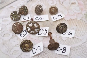 Original SALVAGED Antique Cabinet/Drawer Knobs/Pulls HARDWARE Various Metals - Picture 1 of 37