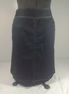 Worthington Stretch Black Skirt Sz 8 30W 22L - Picture 1 of 7