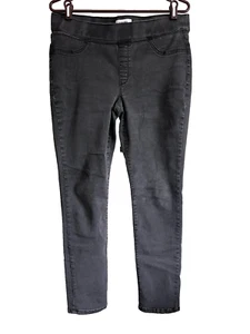 Sonoma Jeans Sz 14 Black Pull On Skinny Faux Fly Stretch Cotton Blend - Picture 1 of 6