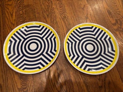 Lote de 2 Platos de Melamina Jonathan Adler 11" NUEVOS NUEVOS CON ETIQUETAS Foto 1 de 4