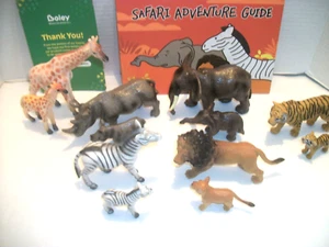 Paquete de 12 animales de safari Boley con libro - Imagen 1 de 7