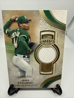 2021 Topps Tier One Tier One Relics #’d /399 Jesus Luzardo #T1R-JL - Image 1 of 2