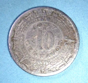 1937 MEXICO 10 CENTAVOS - VG COND & KEY DATE - FREE U.S. / $12.50 WORLD SHIPPING - Picture 1 of 2