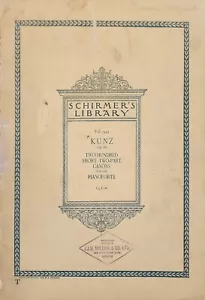 Schirmers Library Vol 939 Kunz OP 14 Pianoforte Sheet Music Book m1 - Picture 1 of 3