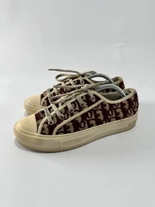 Christian Dior Canvas Oblique Walk'N'Dior Low Top Sneakers Size 37 EU - Picture 1 of 7