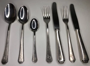 Antik Silber Besteck Set Löffel Gabel Messer 316 Gramm Germany Silberbesteck 800 - Bild 1 von 19
