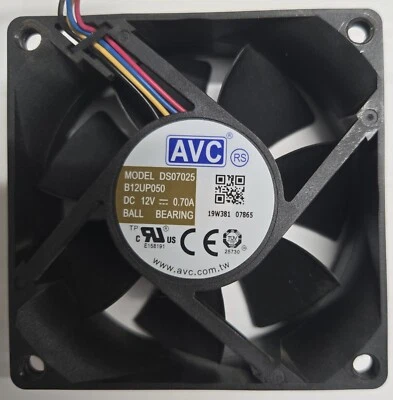 AVC DS07025B12U  Cooling Fan 4 Wire 12V  Lots Of 5 - Image 1 of 3