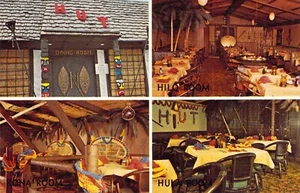 MD Wheaton Hula Hut 1970 restaurante Tiki polinesio como nuevo postal N33 - Imagen 1 de 2