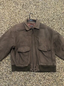 Adventure Bound by Wilsons Leather Bomber Jacket Thinsulate Brown Mens Size XL - Picture 1 of 6