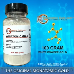 MONATOMIC GOLD *ORMUS* WHITE POWDER GOLD* 100 gram MONOATOMIC GOLD Andara M-5 - Picture 1 of 7