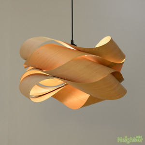Japanese-style Wooden LED Pendant Light Chandelier Restaurant Ceiling Lamp Light