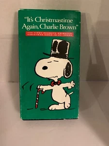 Its Christmastime Again Charlie Brown (VHS 1996) Original Snoopy Cover Shell Gas - Picture 1 of 4